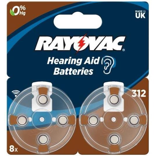 Batteria Acustica Rayovac Zinco-Aria PR41 1.4V 8-Vescica