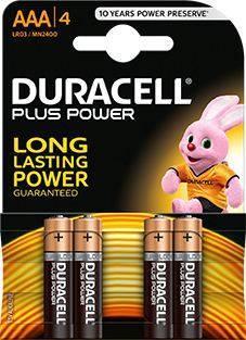 4 Batterie Duracell Plus Ministilo Aaa Mn2400