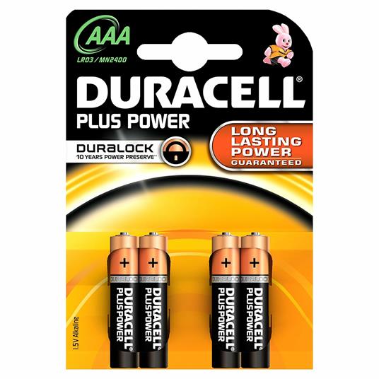 4 Batterie Duracell Plus Ministilo Aaa Mn2400 - 13