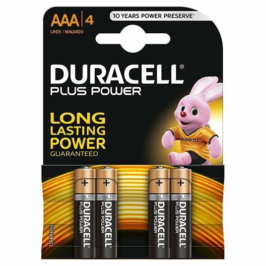 4 Batterie Duracell Plus Ministilo Aaa Mn2400 - 19