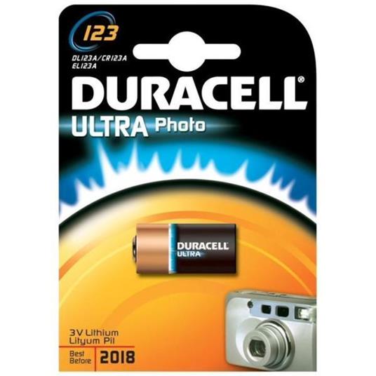 Batteria Duracell 123 CR17345 litio 3V - 2