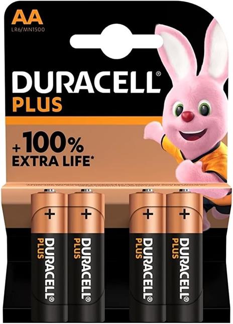 DURACELL - Batteria Plus AA x 4 pezzi - 14085
