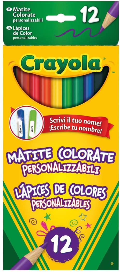 12 Matite Colorate Personalizzabili