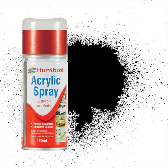 Colore Acrilico Spray Nero Satinato 150 Ml. Acrylic Hobby Sprays N 85