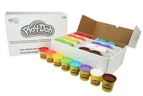 Play-Doh - Confezione Scuola, Set da 48 vasetti di pasta da modellare atossica in 8 colori