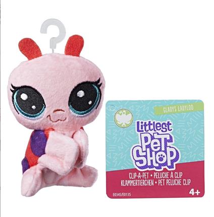 Littlest Pet Shop Clip-a-Pet Gladys Ladyloo Peluche 10cm Plush