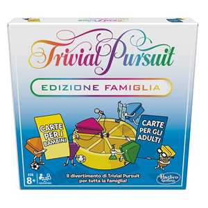 Giocattolo Trivial Pursuit Edizione Famiglia, gioco da tavolo per serate in famiglia, serate quiz, dagli 8 anni in su (gioco in scatola Hasbro