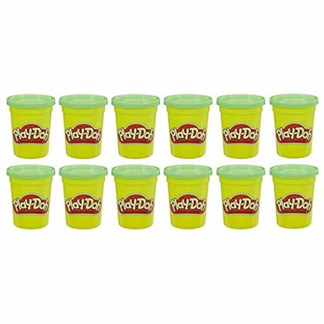 Play-Doh Play-Doh-E4828F02 Set da 12 Vasetti, Colore Verdi, E4828F02