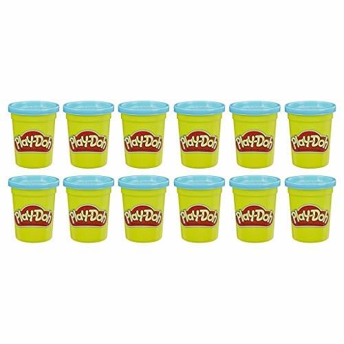 Play-Doh-E4827F02 Set da 12 Vasetti, Colore Blu, E4827F02