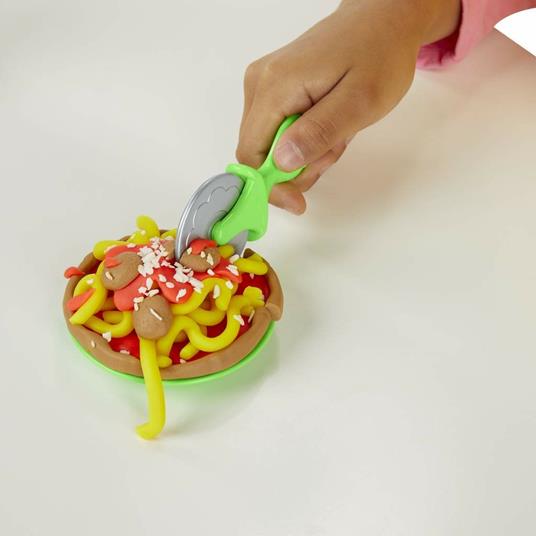 Play-Doh Kitchen Creations - La Pizzeria, playset con 5 vasetti di pasta da modellare - 8
