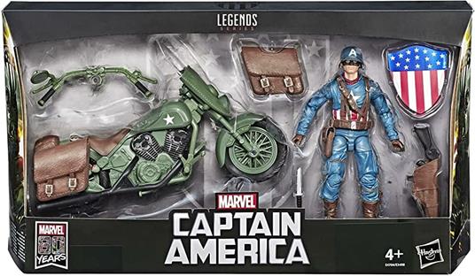 Hasbro Marvel Legends Series- Marvel Other Captain America con Veicolo ed Accessori, Multicolore, E4704CB0