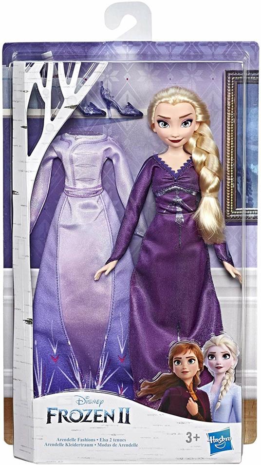 Frozen 2. Elsa Arendelle (Bambola con 2 completi, Camicia da notte e Abito  Ispirati al film Disney Frozen 2)