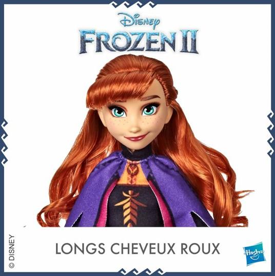 Frozen 2. Anna (Fashion Doll con capelli lunghi e abito blu, ispirata al film Disney Frozen 2) - 4