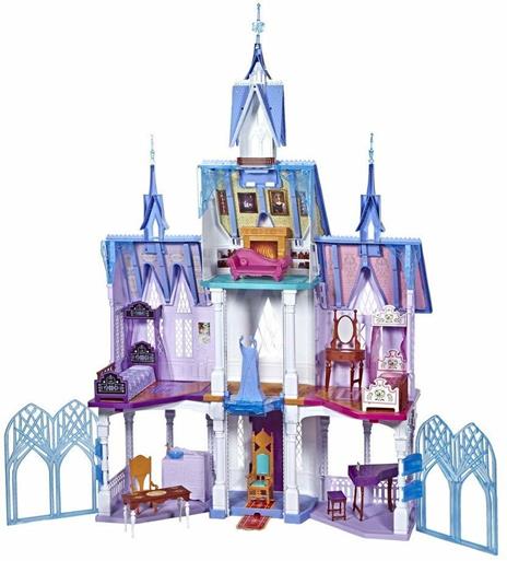 Frozen 2. Castello di Arendelle deluxe (Castello con luci, terrazzo mobile  e suoni alto 1.5m, ispirato al film Disney Frozen 2) - Hasbro - Casa delle  bambole e Playset - Giocattoli