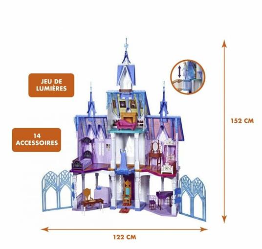 Frozen 2. Castello di Arendelle deluxe (Castello con luci, terrazzo mobile  e suoni alto 1.5m, ispirato al film Disney Frozen 2)