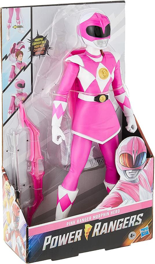 Power Rangers Mighty Morphin Power Rangers Pink Ranger Morphin Hero - Action Figure giocattolo con accessori - 4