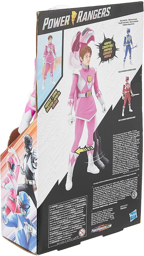 Power Rangers Mighty Morphin Power Rangers Pink Ranger Morphin Hero - Action Figure giocattolo con accessori - 5