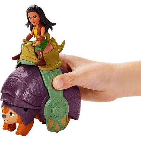 Disney, Raya e l'ultimo drago, Mini figure Raya e Tuk Tuk, bambola per bambini, 3 anni