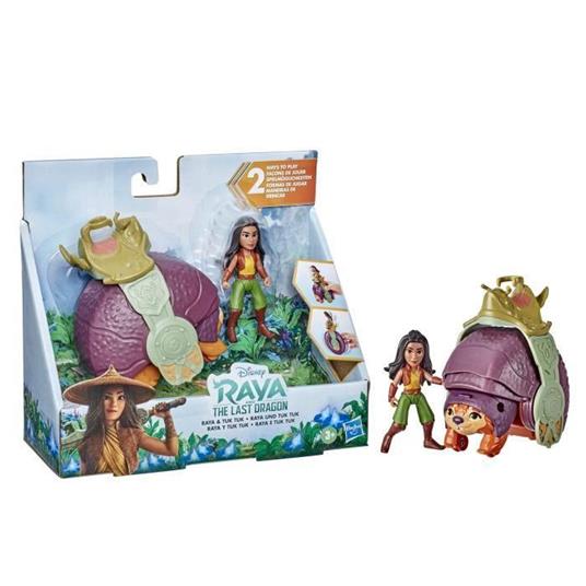 Disney, Raya e l'ultimo drago, Mini figure Raya e Tuk Tuk, bambola per bambini, 3 anni - 2