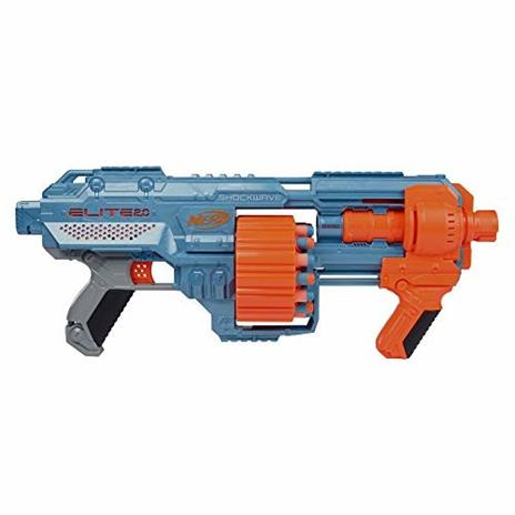 Nerf Elite 2.0 - Shockwave RD-15 (Blaster con tamburo rotante da 15 dardi, lancio a raffica con azione a pompa - 2