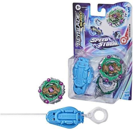 Beyblade Burst Surge Speedstorm Maledizione Devolos D6 Spinning Top Starter Pack - Balance Type Battling Top con Lanciatore, Giocattolo per Bambini - 4