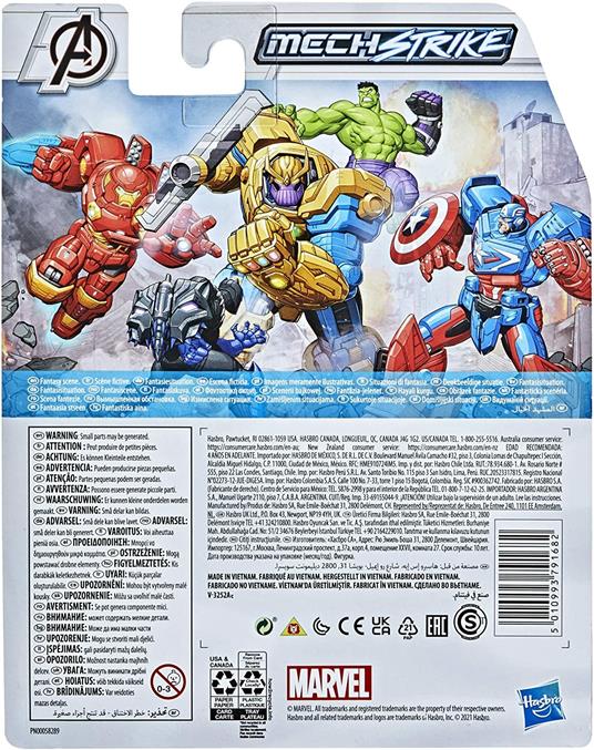 Hasbro Avengers Mech Strike - Iron Man, action figure da 15 cm e accessorio da battaglia - 4