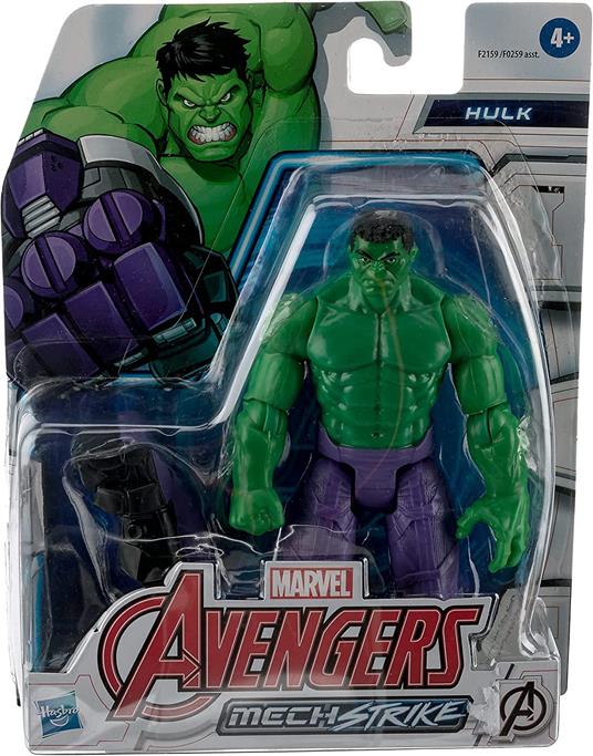 Hasbro Avengers Mech Strike - Hulk, action figure da 15 cm e accessorio da battaglia - 5