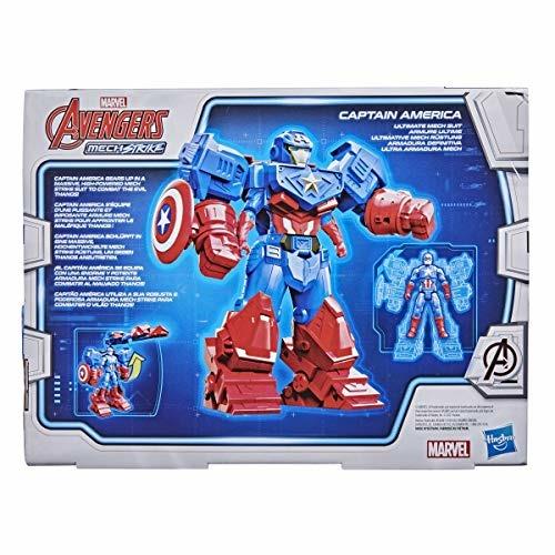 Hasbro Avengers Mech Strike - Captain America, action figure da 20 cm con Ultimate Mech Suit - 4