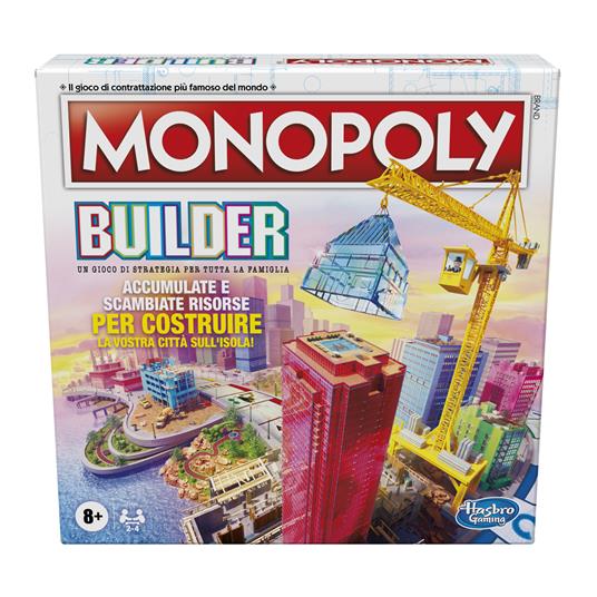Monopoly - Builder. Il primo gioco da tavolo di strategia Monopoly adatto  per famiglie e bambini dagli 8 anni in su. - Hasbro - Games - Giochi di  ruolo e strategia - Giocattoli