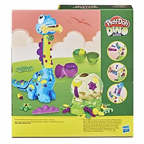 Play-Doh Dino Crew - Il Brontosauro che Scappa, dinosauro giocattolo con 2 uova Play-Doh - 3