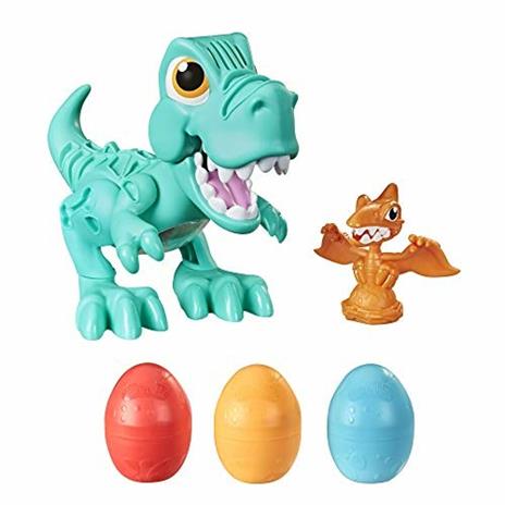 Play-Doh Dino Crew - Il T-Rex Mangione, dinosauro giocattolo con suoni da dinosauro e 3 uova Play-Doh - 3