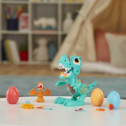 Play-Doh Dino Crew - Il T-Rex Mangione, dinosauro giocattolo con suoni da dinosauro e 3 uova Play-Doh - 4