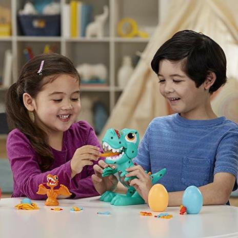 Play-Doh Dino Crew - Il T-Rex Mangione, dinosauro giocattolo con suoni da dinosauro e 3 uova Play-Doh - 6