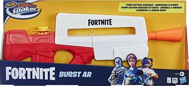 Giocattolo Nerf Super Soaker - Fortnite Burst AR (blaster ad acqua, azionamento a pompa) Hasbro
