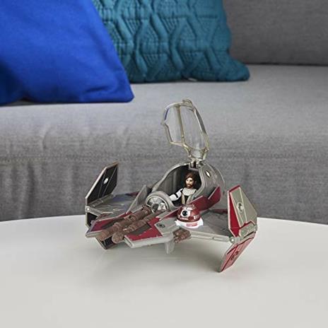 Star Wars Mission Fleet Stellar Class, Obi-WAN Kenobi Jedi e Starfighter 6 cm - 5