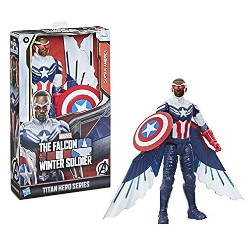 Hasbro Avengers - Captain America Falcon Edition (Actionf Figure Titan Hero da 30 cm, include ali - 2