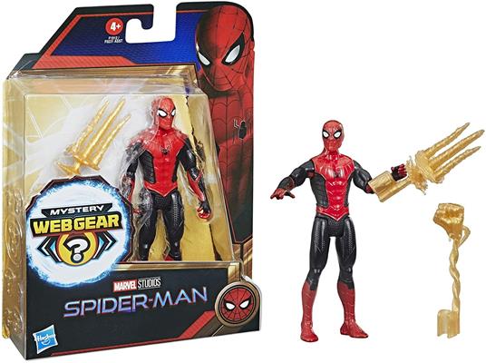 Hasbro Spider-Man -Spider-Man con Tuta Mystery Web Gear Rossa e Nera, Action Figure 15 cm - 2