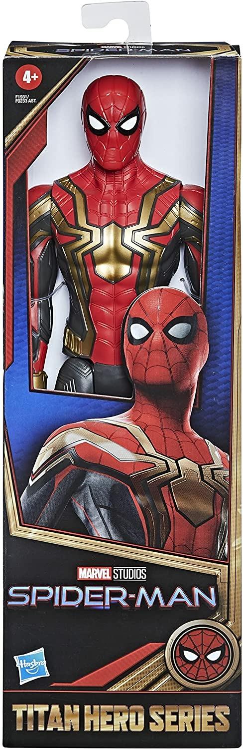 Hasbro Spider-Man - Spider-Man con armatura integrale Iron Spider; Action Figure 30 cm Titan Hero Series