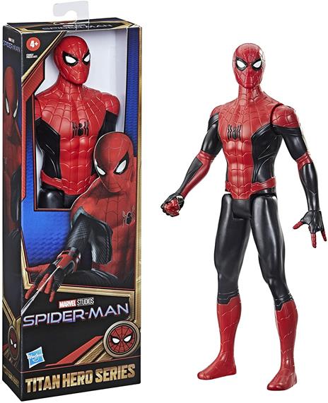 Hasbro Spider-Man - Spider-Man con Tuta Nera e Rossa, Action Figure da 30 cm Titan Hero Series - 4