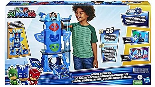 PJ Masks - Super Pigiamini, Deluxe Battle HQ, playset squartier generale con 2 action figure - 2