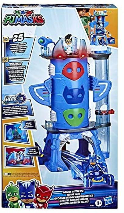 PJ Masks - Super Pigiamini, Deluxe Battle HQ, playset squartier generale con 2 action figure - 3