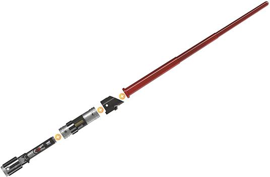 Star wars lightsaber forge, spada laser giocattolo di dart fener, di colore rosso, allungabile ed elettronica, giocattolo per gioco di ruolo personalizzabile, dai 4 anni in su - 4