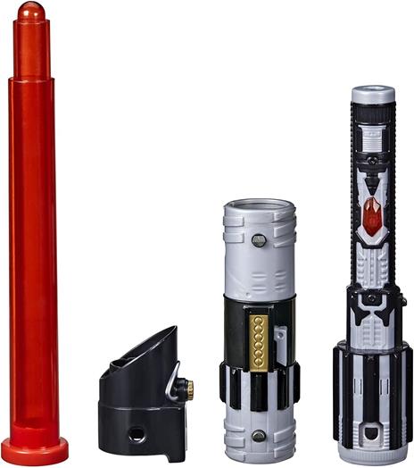 Star wars lightsaber forge, spada laser giocattolo di dart fener, di colore rosso, allungabile ed elettronica, giocattolo per gioco di ruolo personalizzabile, dai 4 anni in su - 5