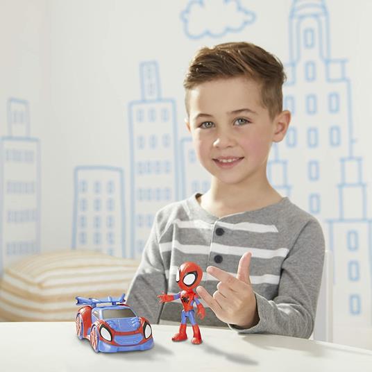 Hasbro Marvel Spidey e i Suoi Fantastici Amici - Spidey e Web-Crawler, action figure e veicolo - 6