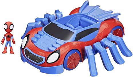 Hasbro Marvel Spidey e i Suoi Fantastici Amici - Ultimate Web-Crawler, include veicolo spara colpi e un personaggio da 10 cm