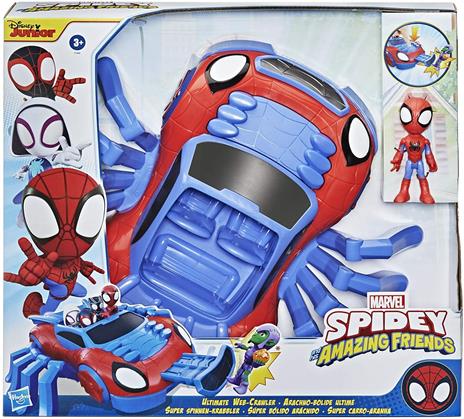 Hasbro Marvel Spidey e i Suoi Fantastici Amici - Ultimate Web-Crawler, include veicolo spara colpi e un personaggio da 10 cm - 3