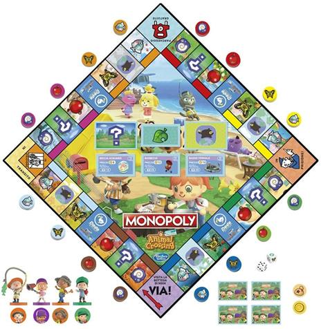 Monopoly - Animal Crossing: New Horizons, divertente gioco da tavolo per bambini dagli 8 anni in su, da 2 a 4 giocatori - 3