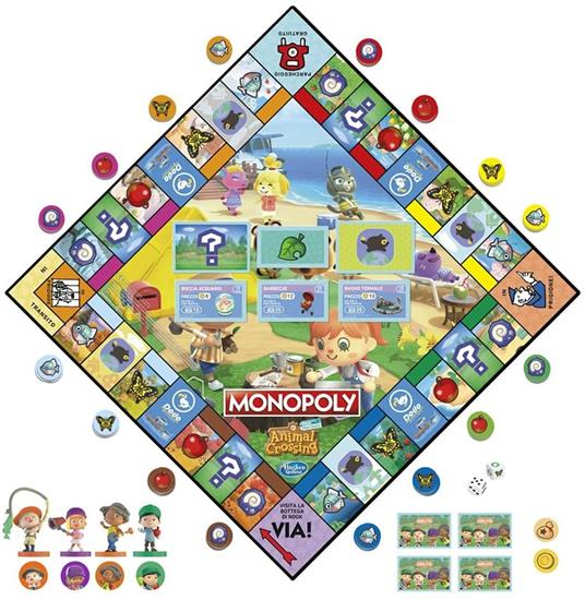 Monopoly - Animal Crossing: New Horizons, divertente gioco da tavolo per bambini dagli 8 anni in su, da 2 a 4 giocatori - 3