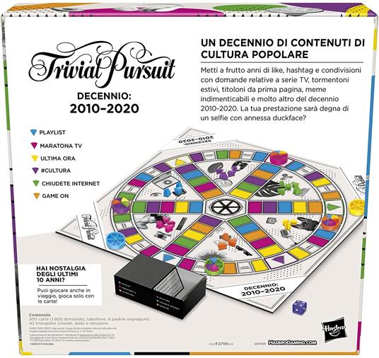 Trivial Pursuit Decennio: 2010 - 2020, gioco da tavolo per adulti e adolescenti - 6
