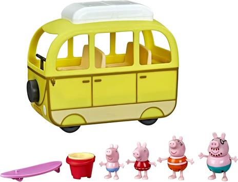 Peppa Pig - Camper alla Spiaggia, veicolo giocattolo per età prescolare con ruote che girano - 2